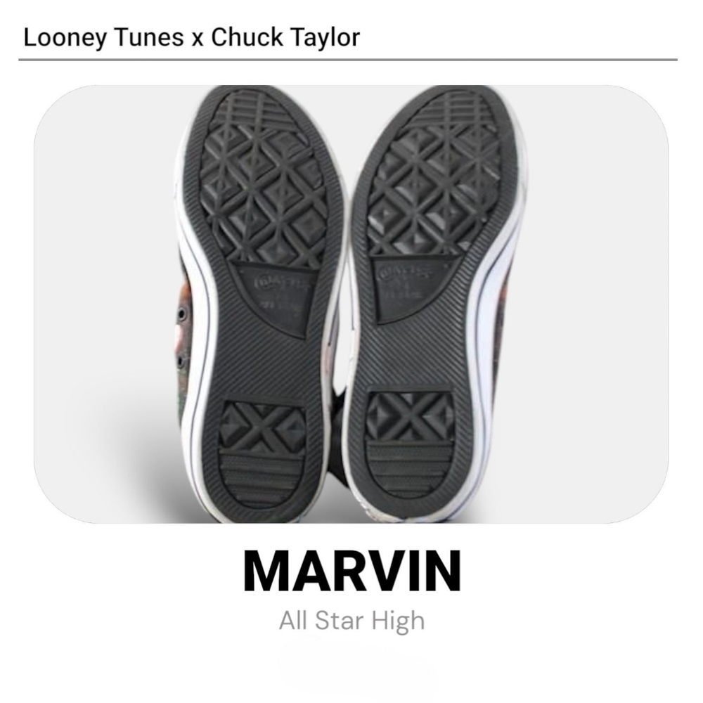 Chuck Taylor x Looney Tunes All Star High Marvin the Martian Sneaker NWOT No Box - Picture 6 of 10